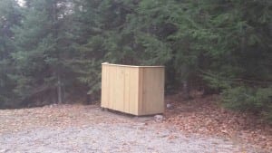 Tanks screened with wood Siding - Propane Screen